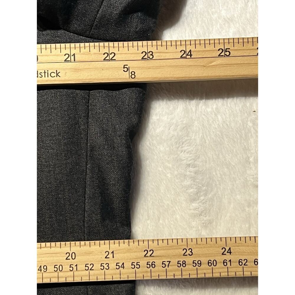 Bill Blass Premiere 44L 40x32 Gray Subtle Brown Stripe Flannel Suit - Picture 11 of 16